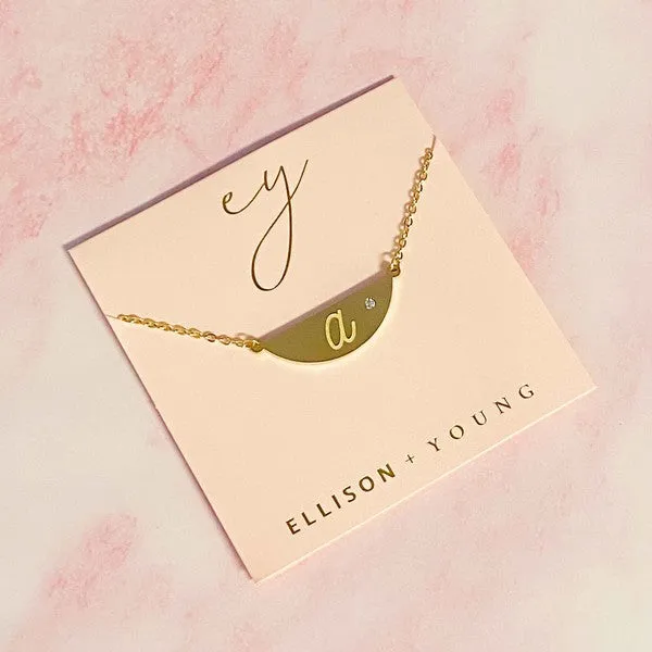 Hamilton Sphere Initial Necklace