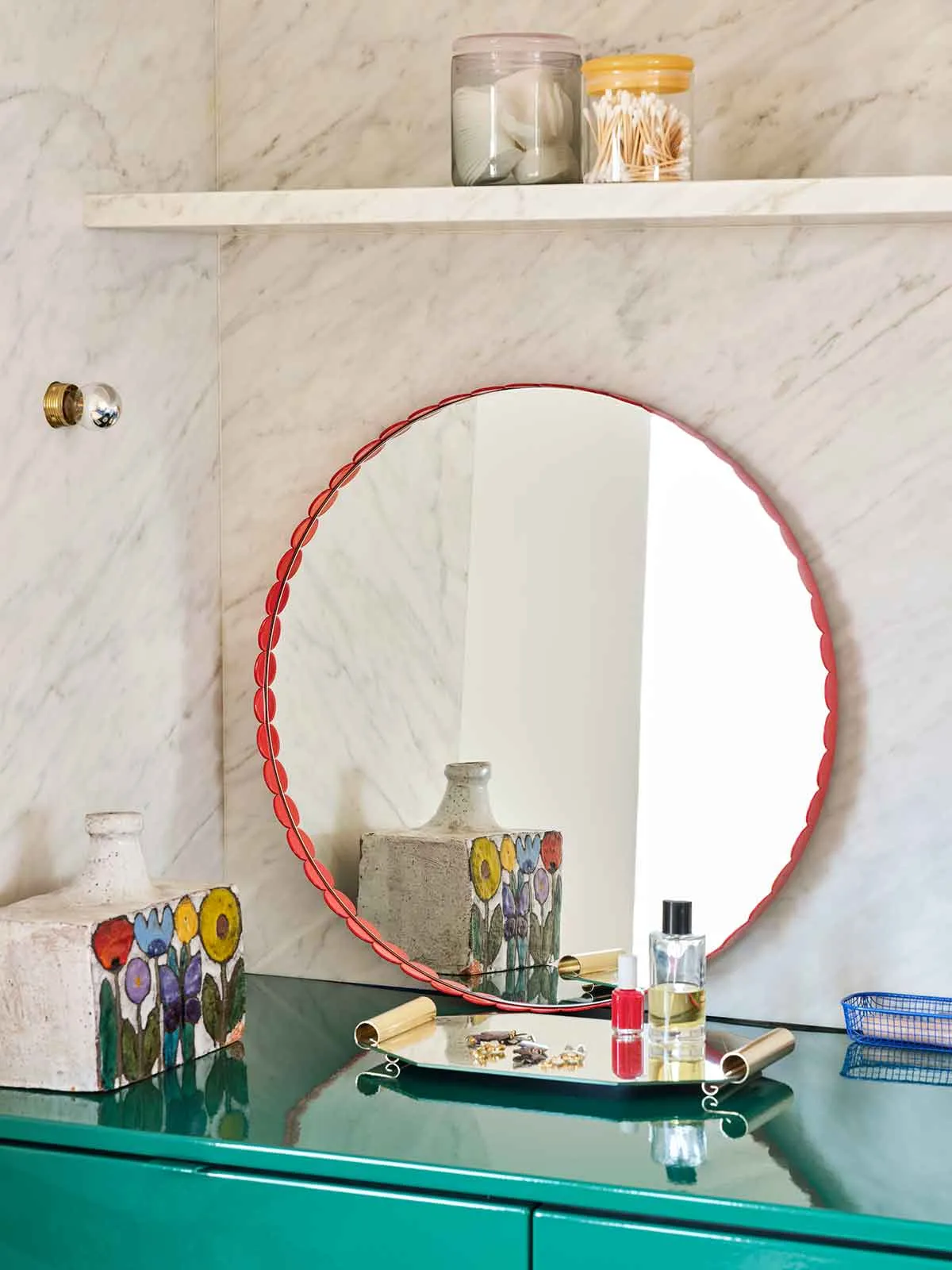 HAY Arcs Mirror – Round – Red