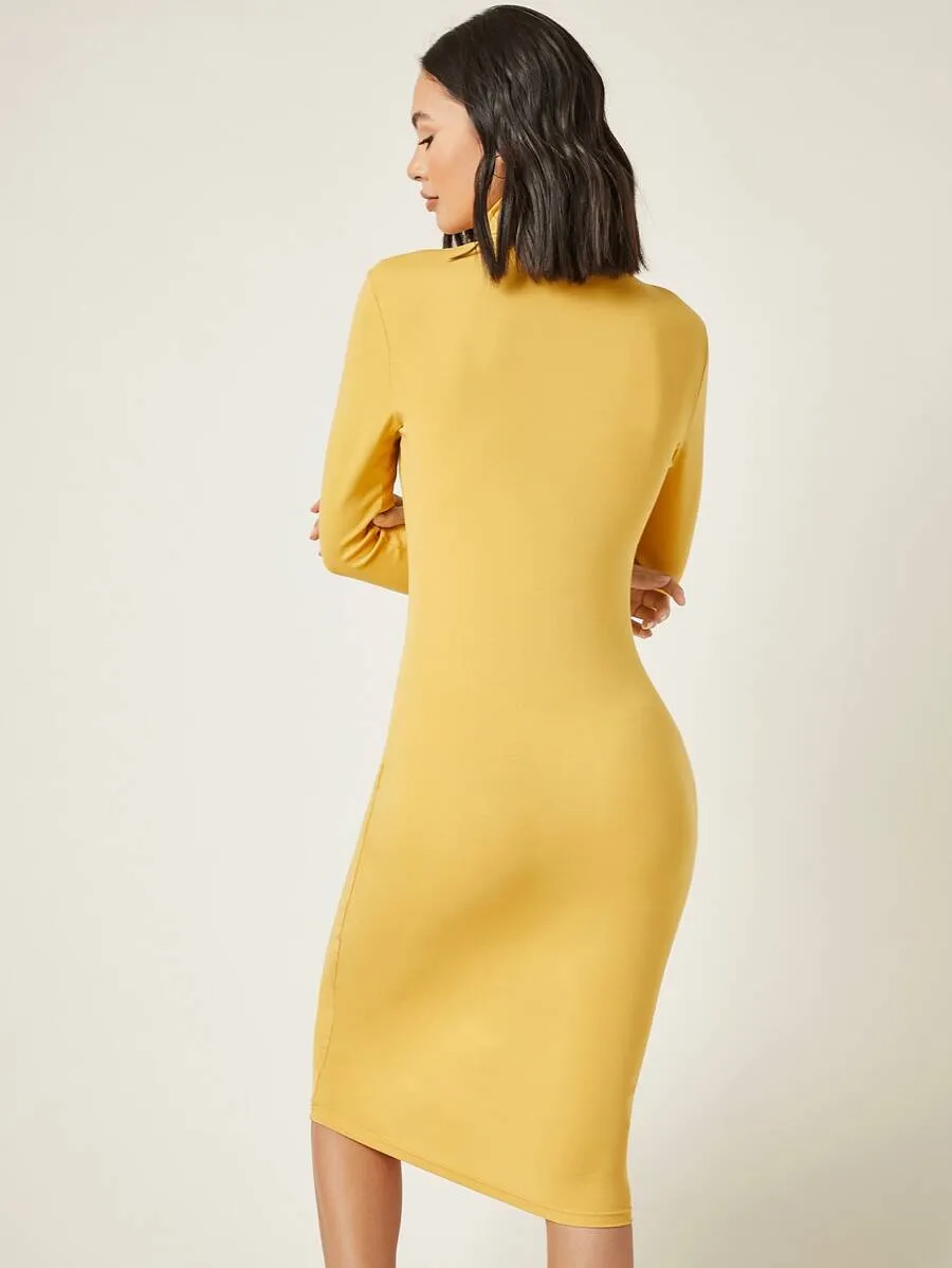 High-neck Bodycon Dress