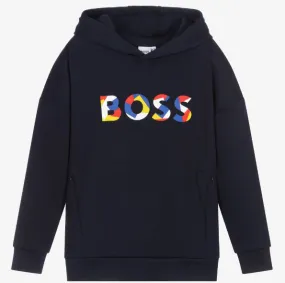 Hugo Boss Boys Hoodie w/Logo_ Navy J25N84-849