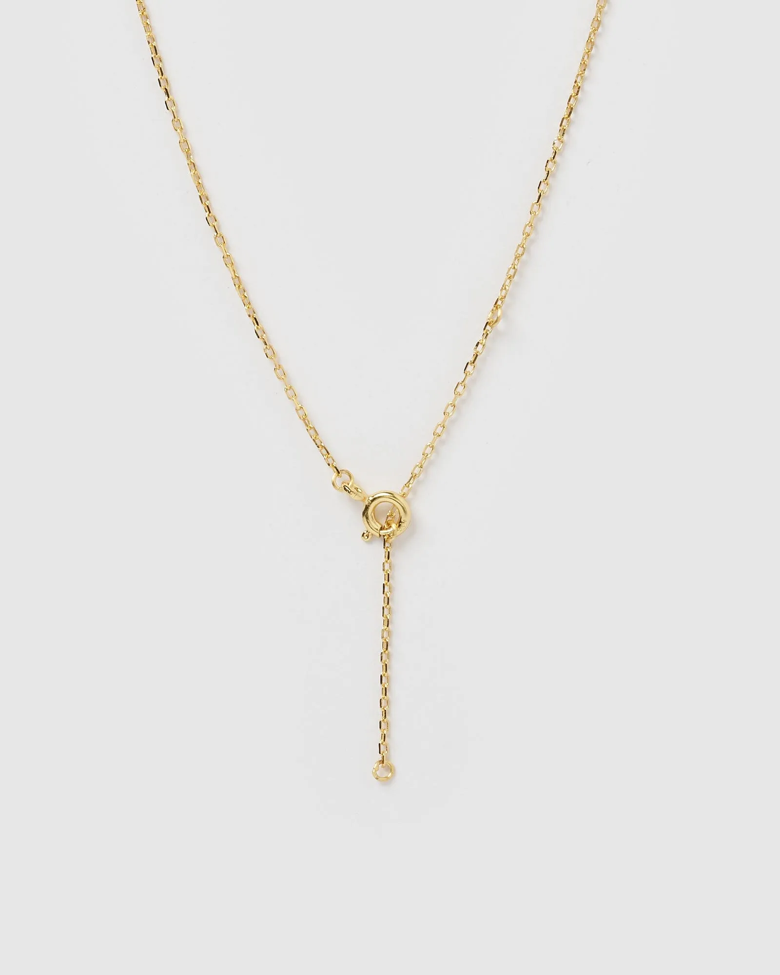 Izoa Pearl Letter G Necklace Gold