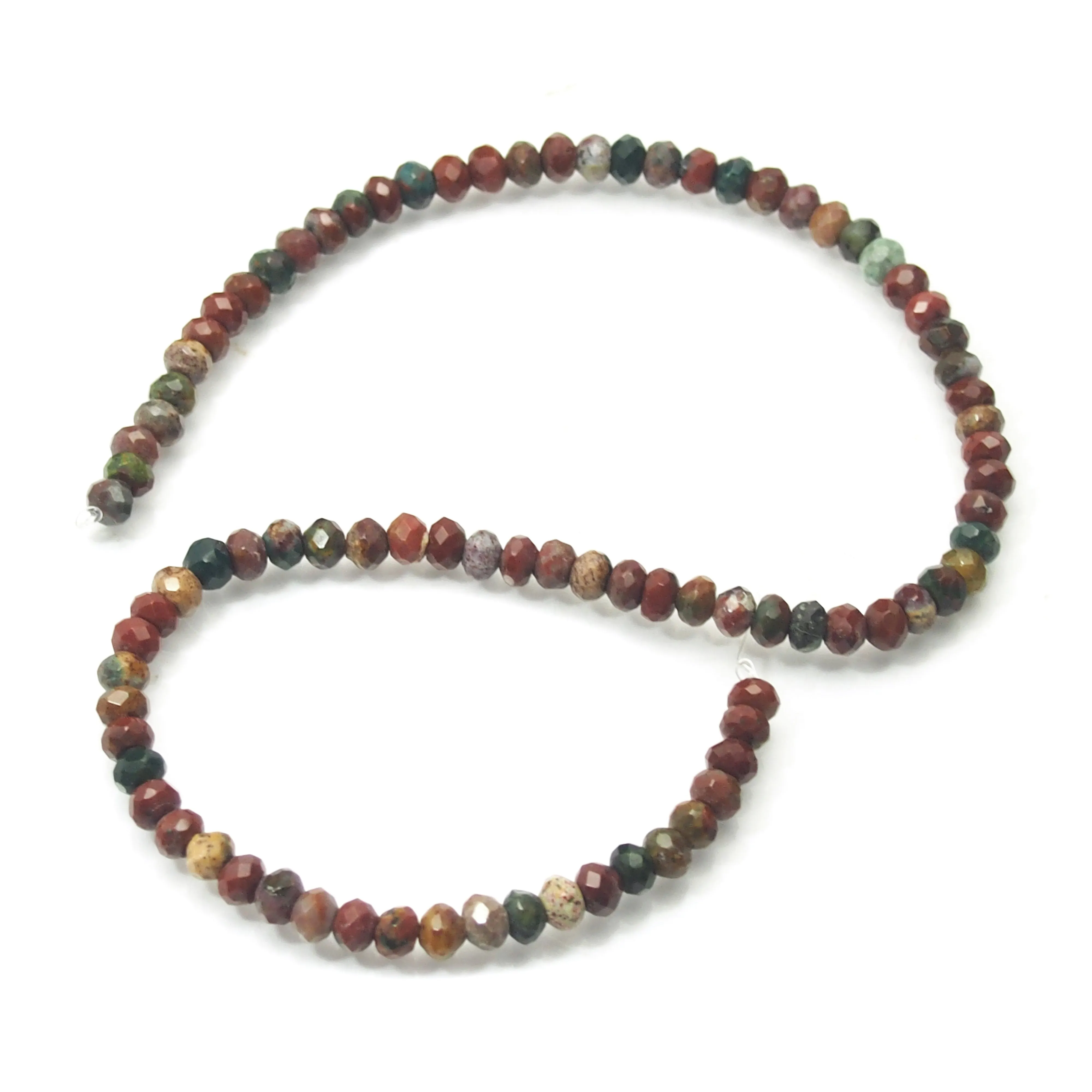 Jasper Faceted Rondelles 6mm Strand