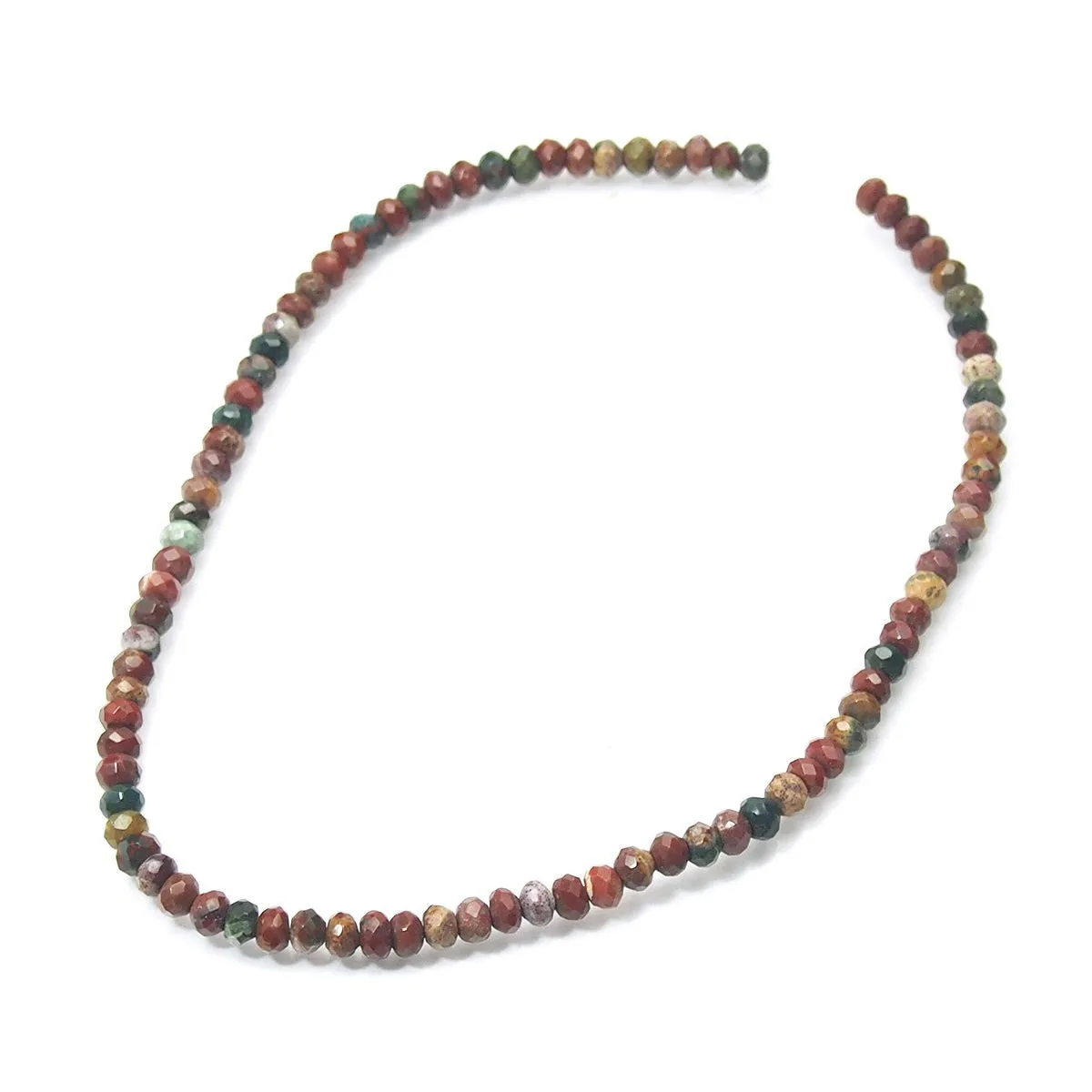 Jasper Faceted Rondelles 6mm Strand