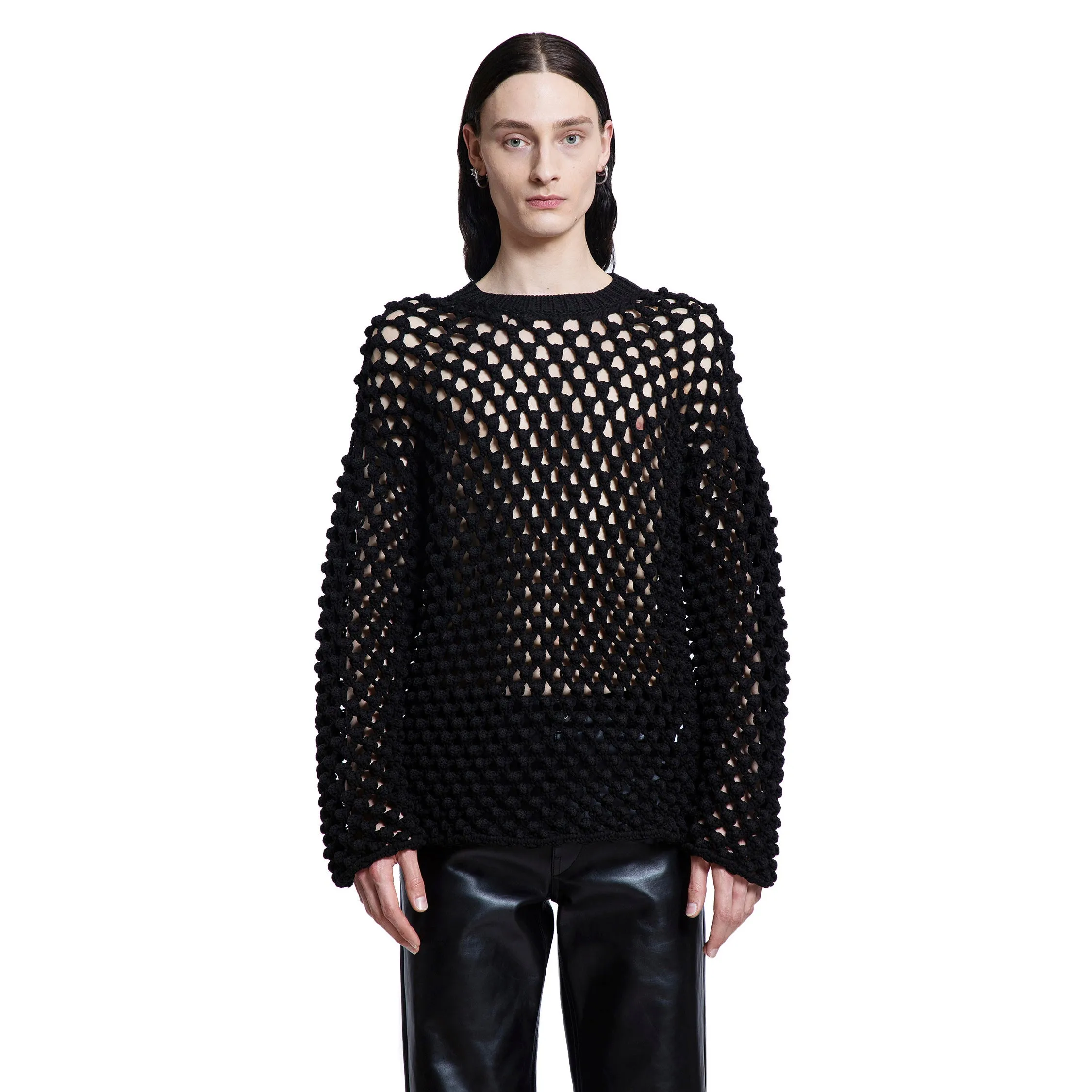 JIL SANDER MAN BLACK KNITWEAR