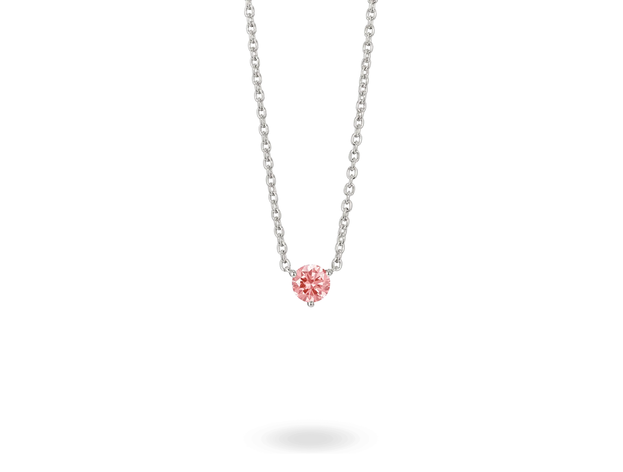 Lab-Grown Diamond ct. Round Brilliant Solitaire Pendant | Pink