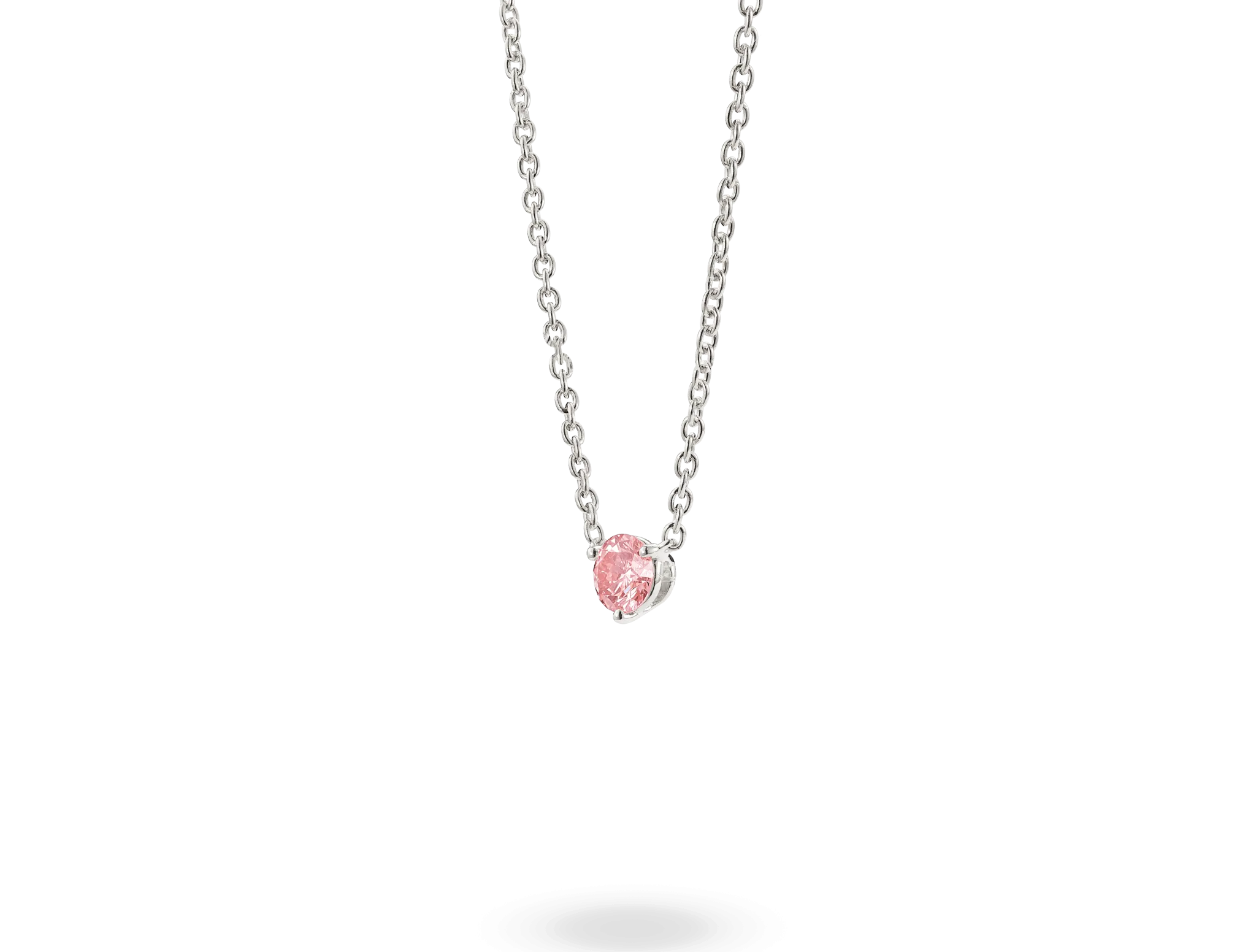 Lab-Grown Diamond ct. Round Brilliant Solitaire Pendant | Pink