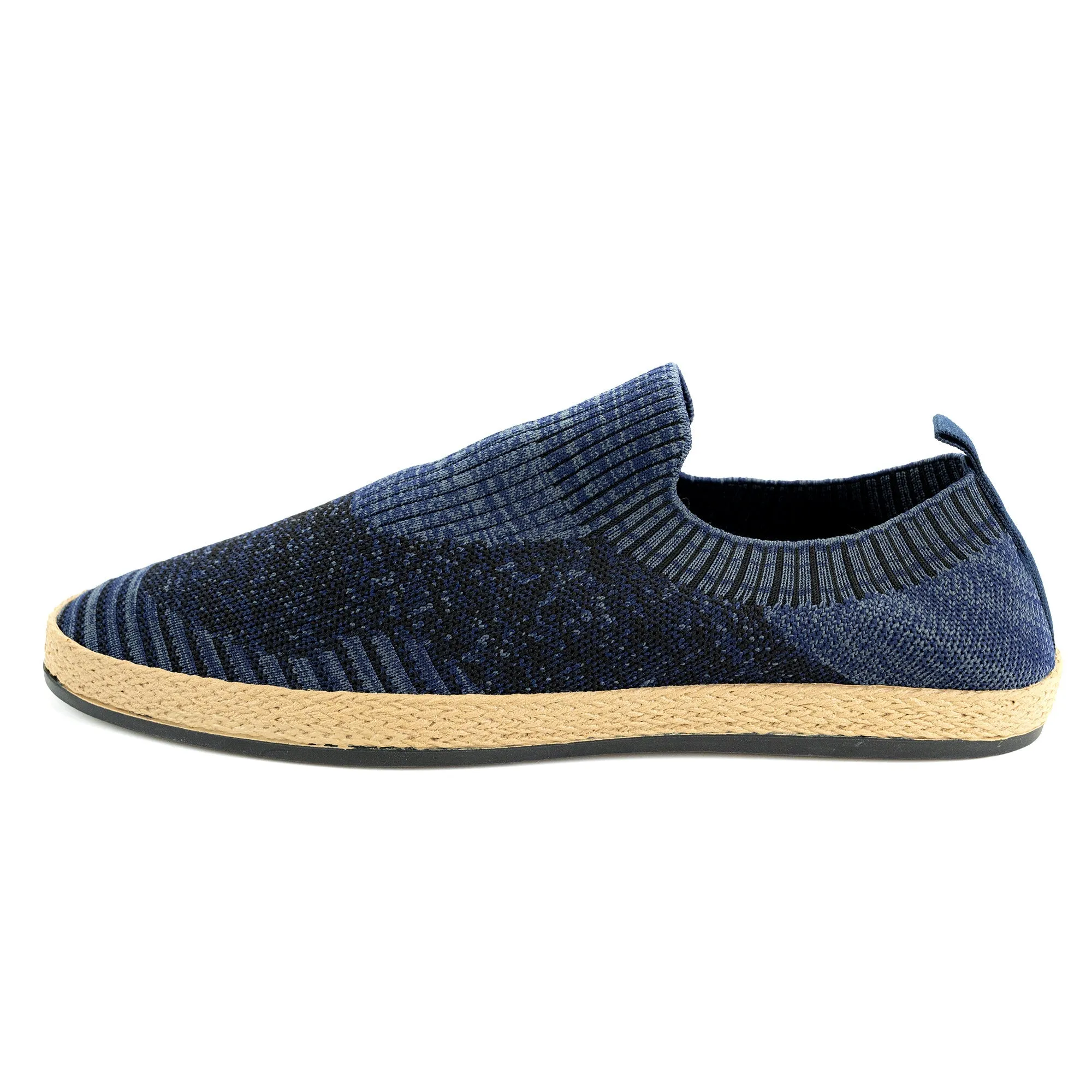 Laceless Knitted Sneakers-Navy