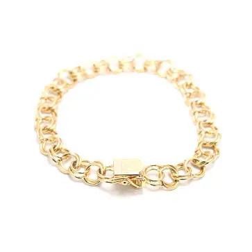 Ladies Traditional Double Link Bracelet 8mm