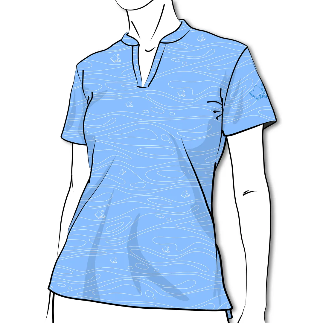 Liquid Ice Blue - OGA Ladies Polo - Icy Blue