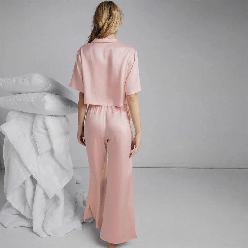 LUNYA | Washable Silk High Rise Pant Set - Limited Edition Frosted Rose