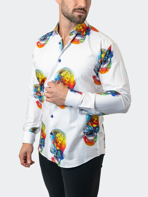 Maceoo Stretch Shirt | Fibonacci LimitlessSkull White