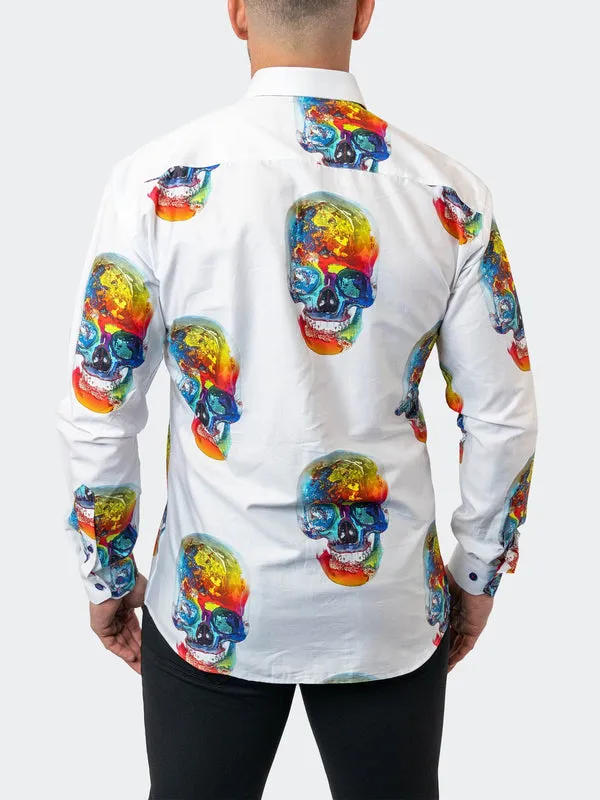 Maceoo Stretch Shirt | Fibonacci LimitlessSkull White