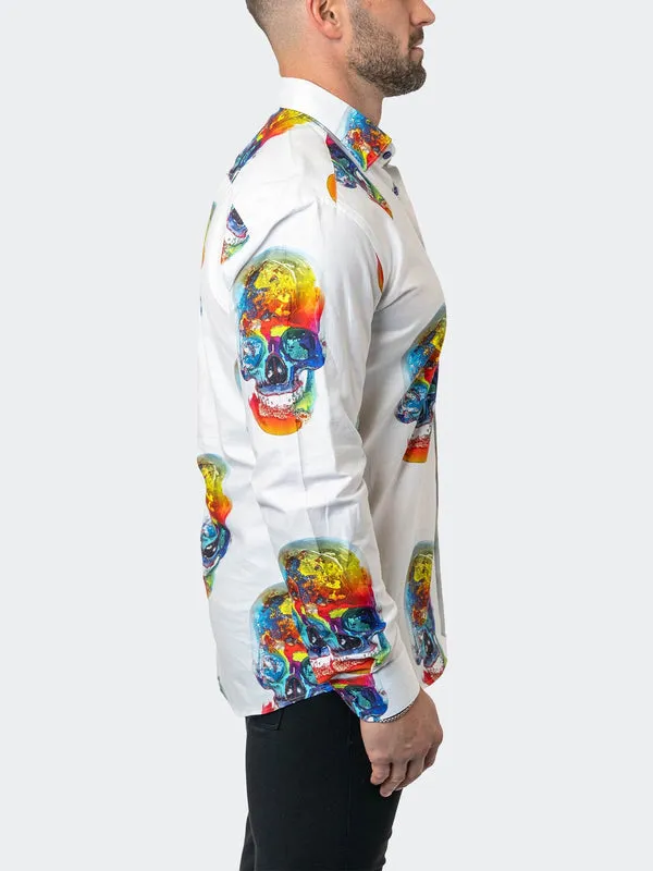 Maceoo Stretch Shirt | Fibonacci LimitlessSkull White