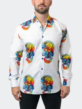 Maceoo Stretch Shirt | Fibonacci LimitlessSkull White