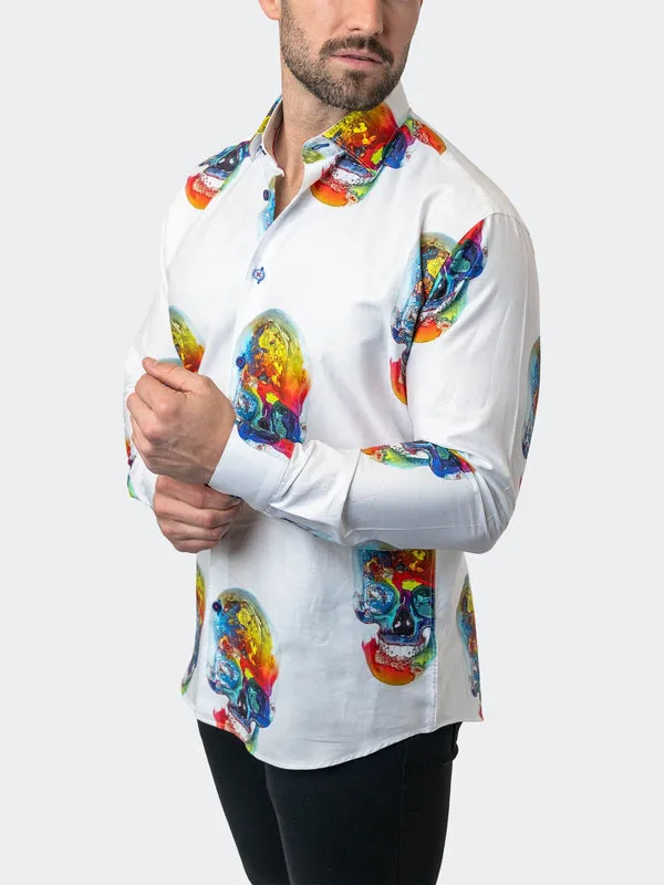 Maceoo Stretch Shirt | Fibonacci LimitlessSkull White