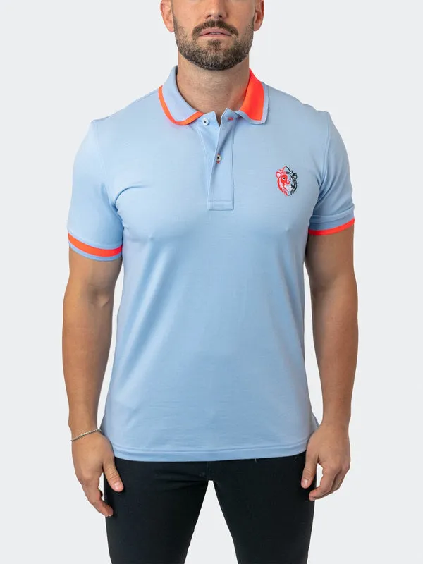 Maceoo Stretch Short-Sleeve Polos | Polo TipDelhi Blue