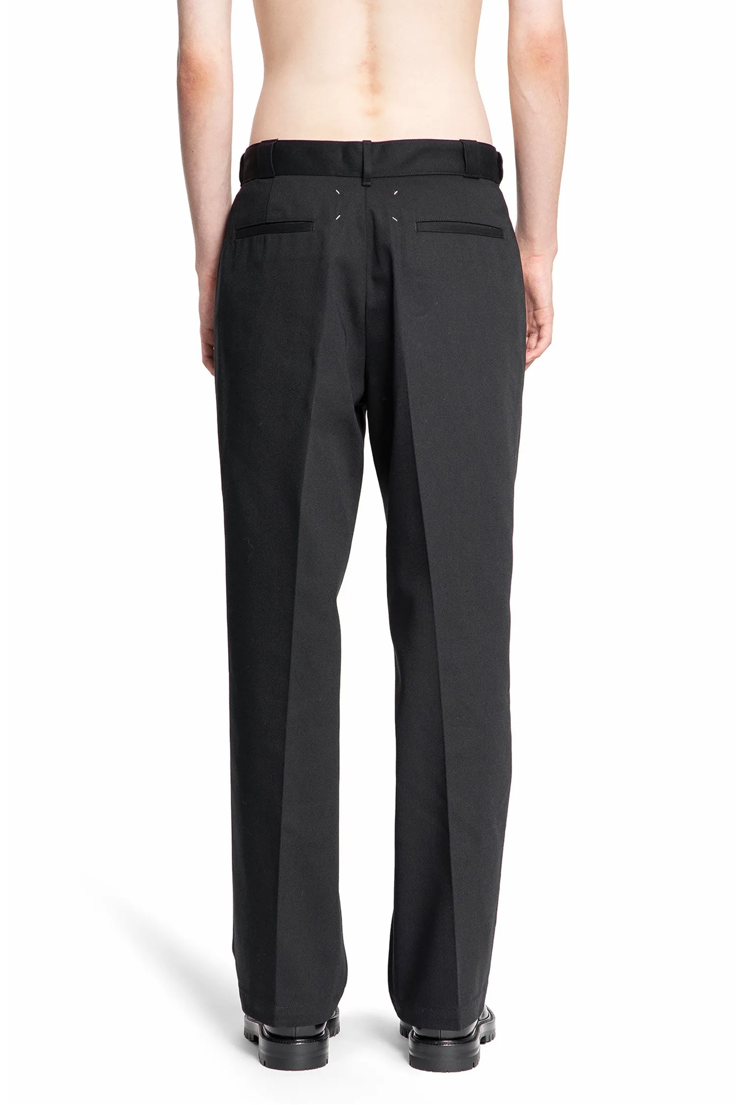 MAISON MARGIELA MAN BLACK TROUSERS