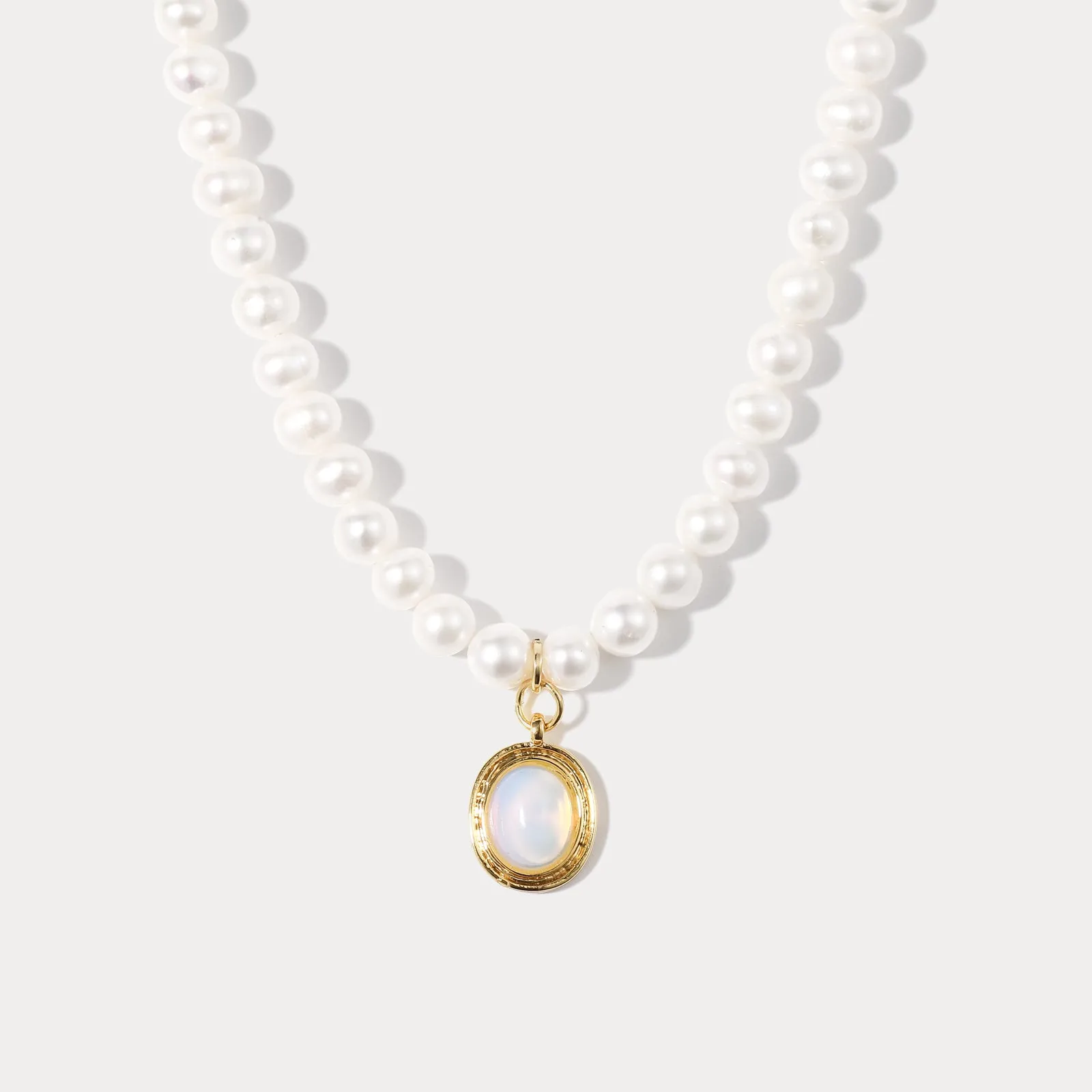 Moonstone Pearl Necklace