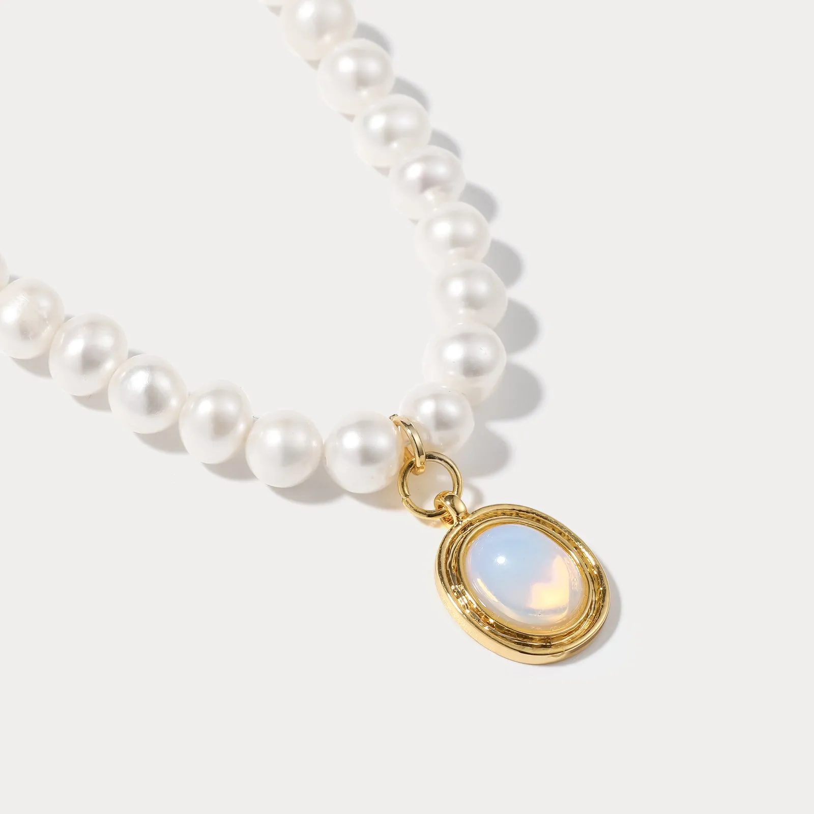 Moonstone Pearl Necklace