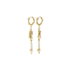 Niya Gold Plated Pearl Hoops