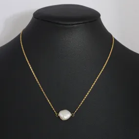 One Drop Baroque Pearl Pendant Choker Necklace