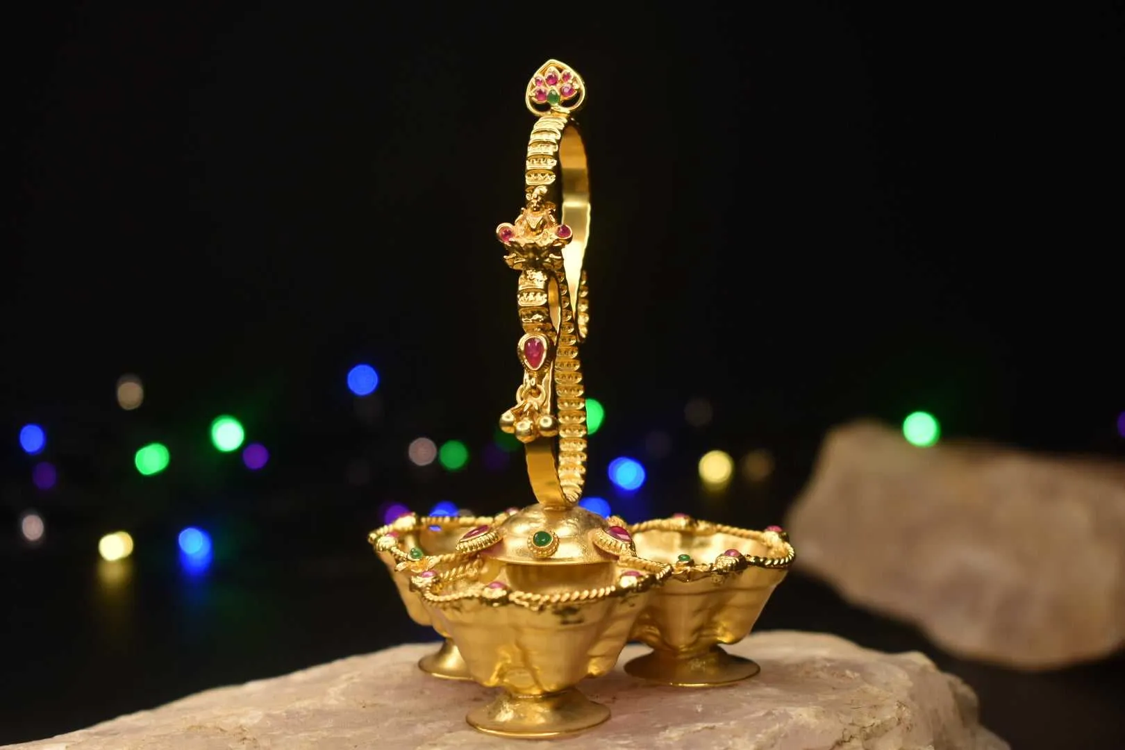 One Gram Gold Kumkum Stand