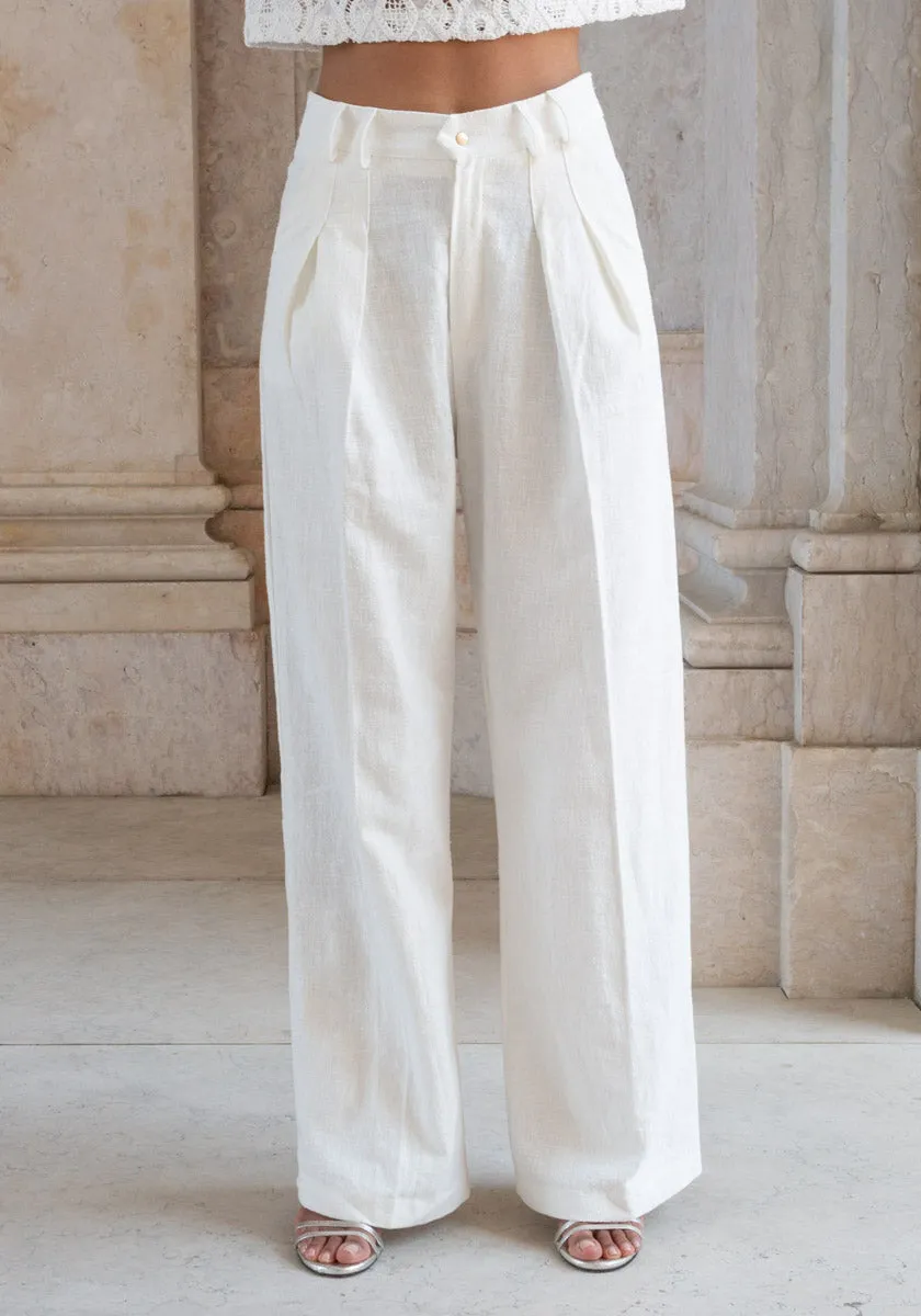 Pantalon SINTRA Lin Lait