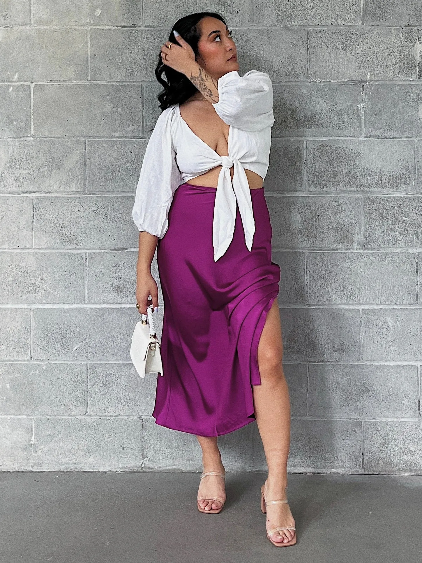 PINK MARTINI Charmaine Satin Skirt