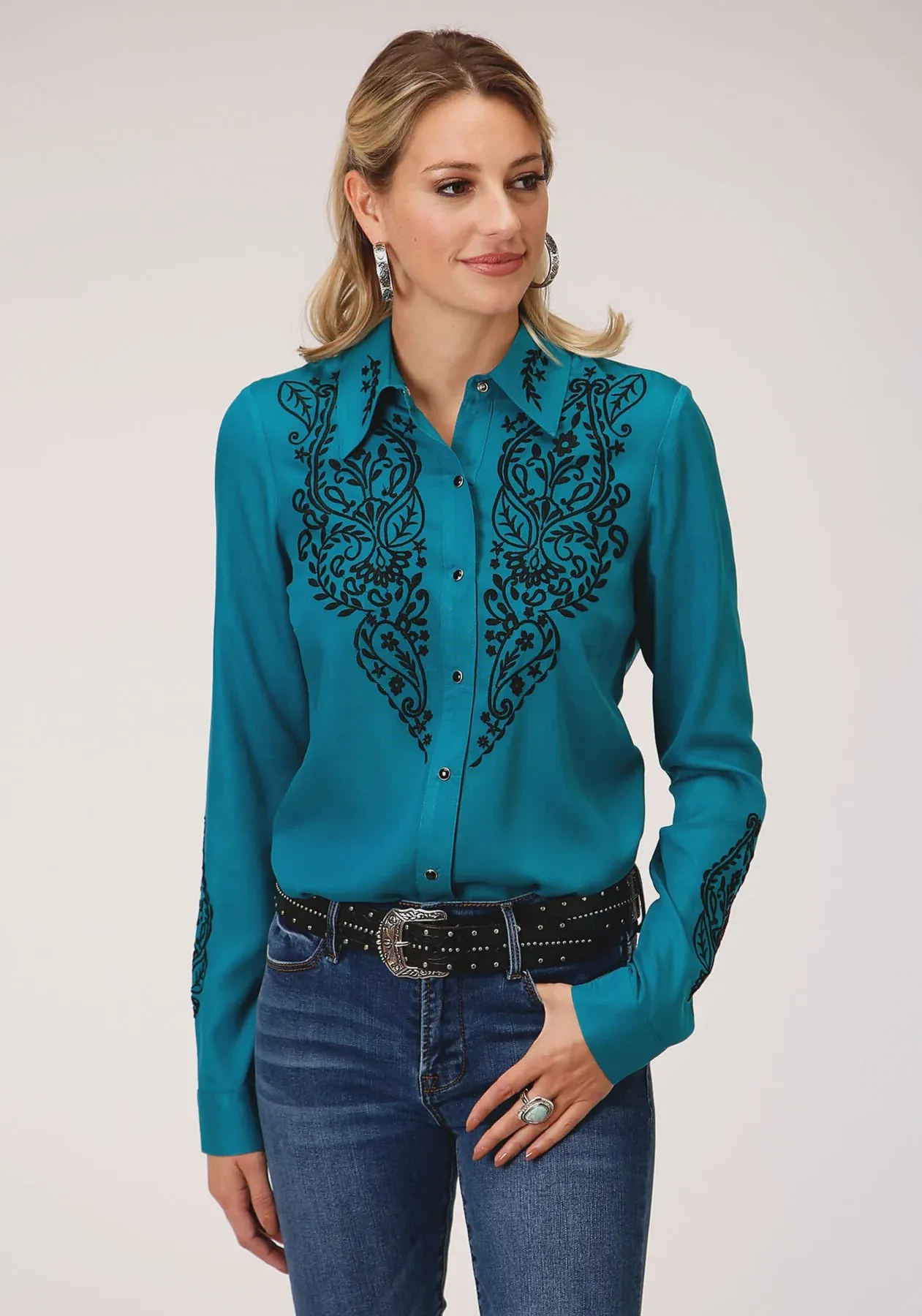 Roper Ladies Shirt - Studio West Green