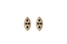 RTS Black Diamond Marquise Leaf Studs