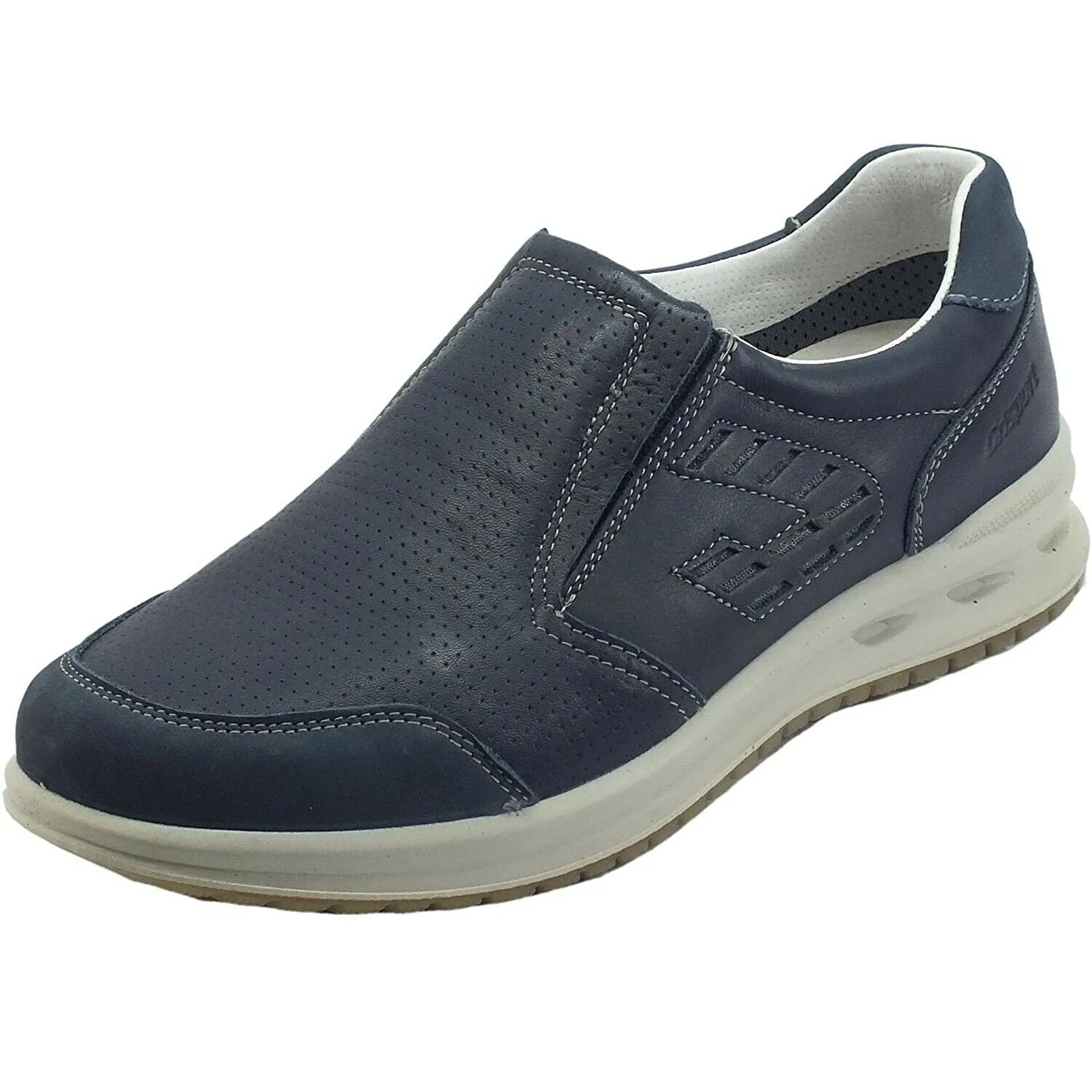 Scarpe uomo Grisport - Art. 43003T17 mocassino navy in pelle casual