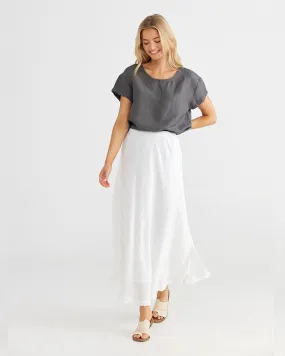 Shanty Sicily Skirt White Linen