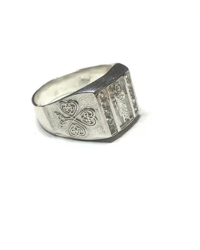 Silver 925 CZ San Judas Tadeo Ring