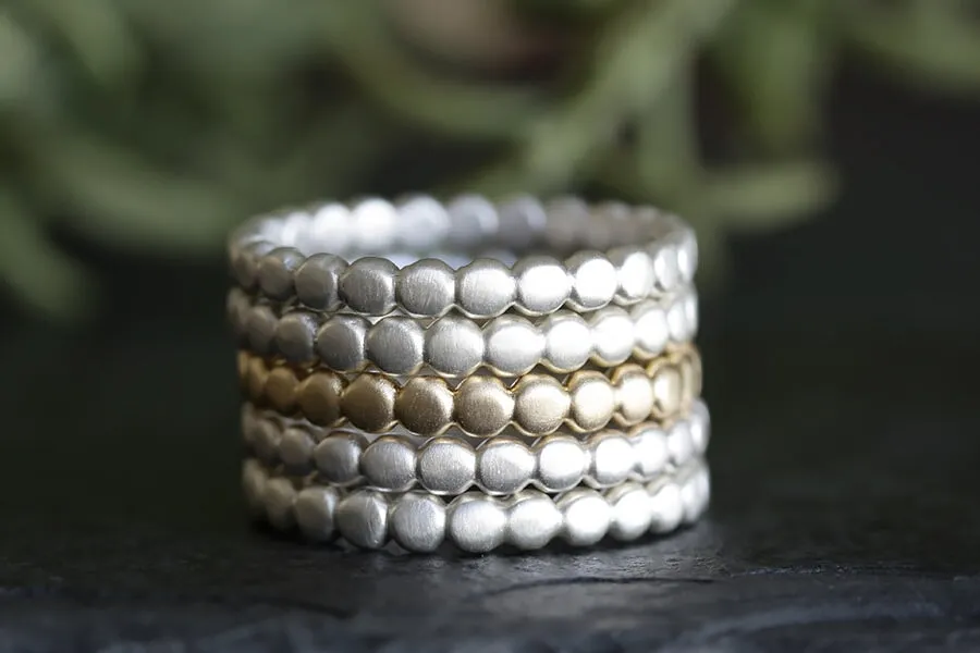 Silver Organic Pebble Band