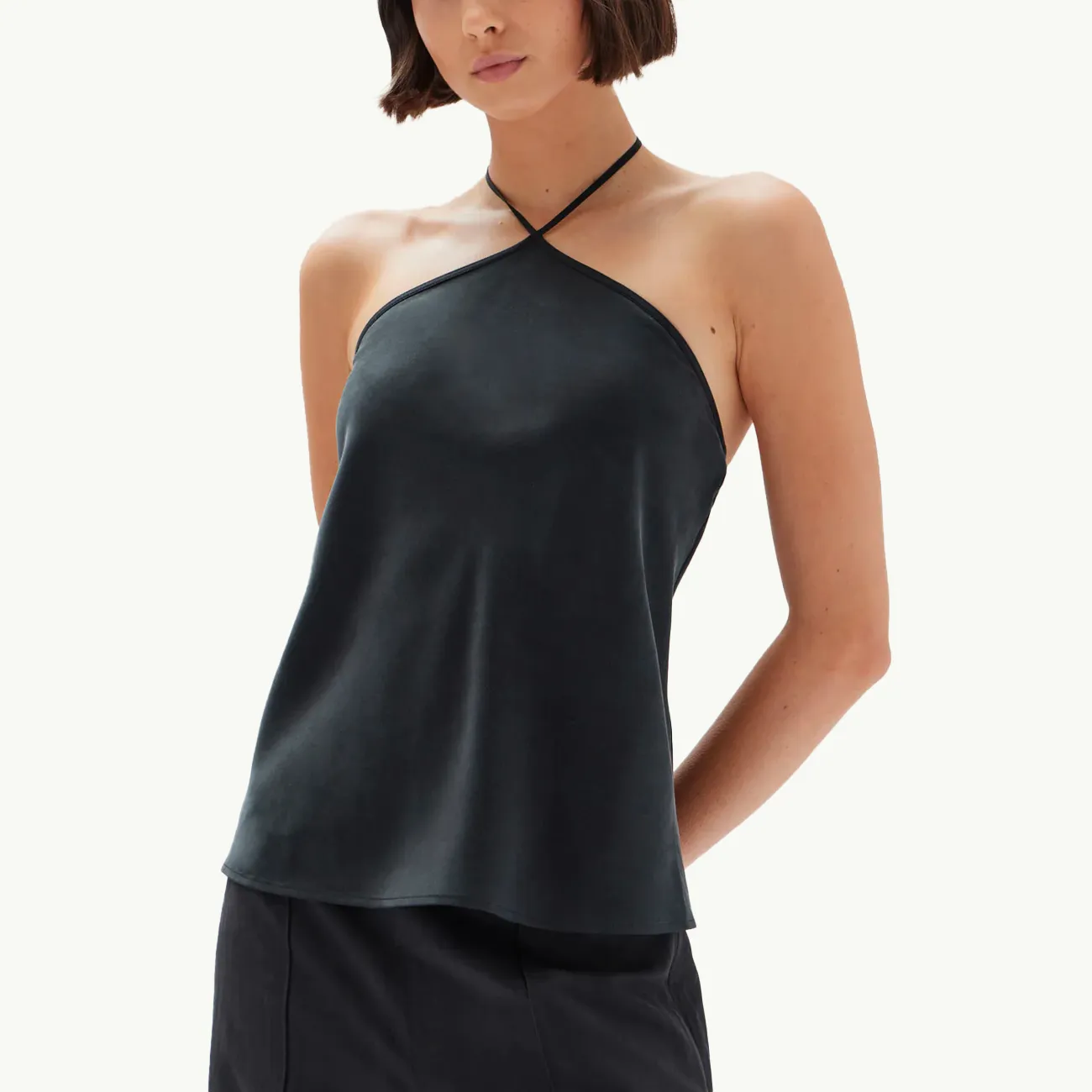 Skylar Silk Top - Black