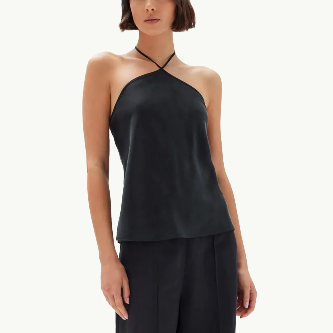 Skylar Silk Top - Black