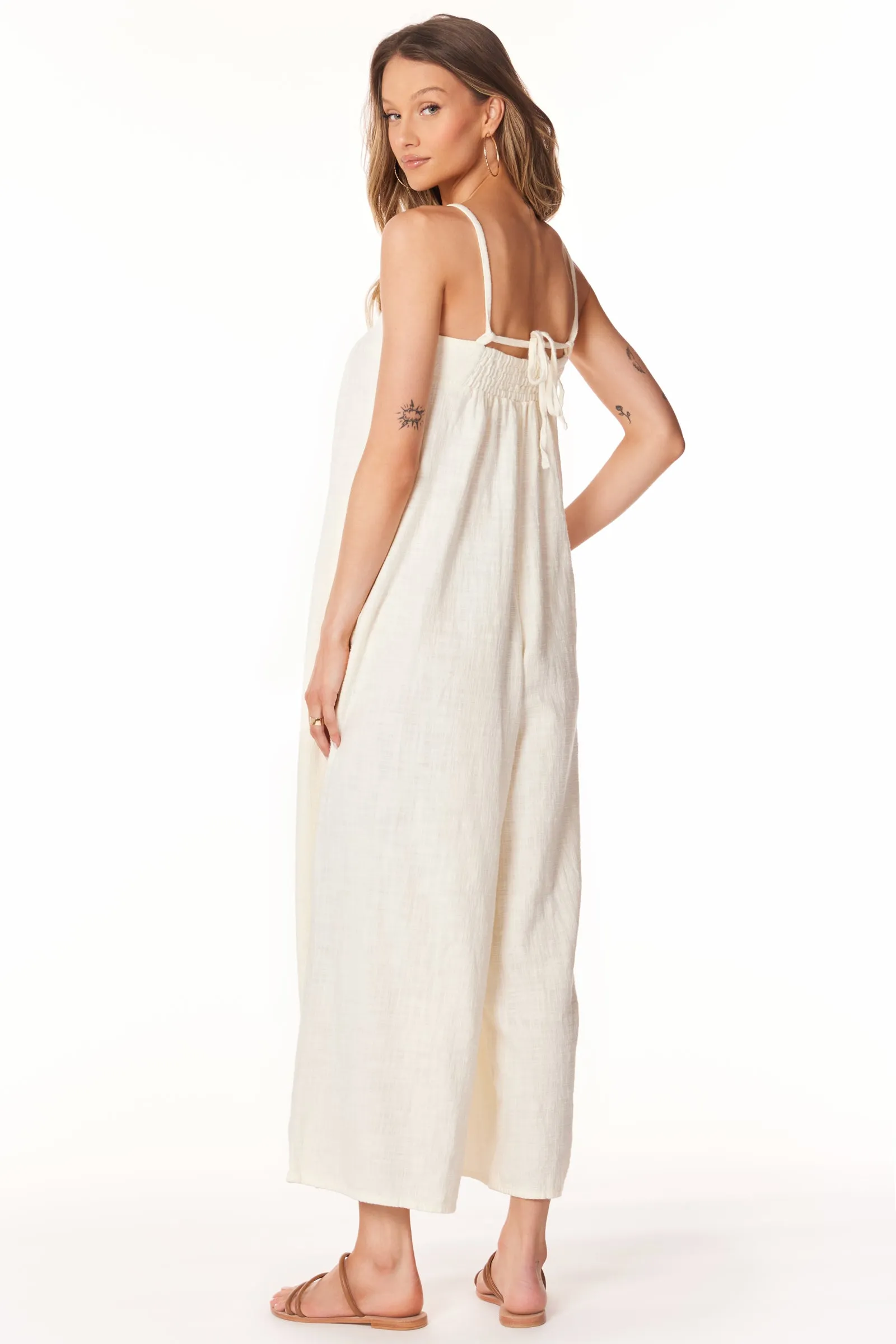 SQUARE NECK WIDE LEG JUMPSUIT