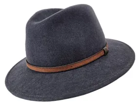 Stanton 'Laurence' Italian Made Foldable Wool Felt Fedora in Graphite