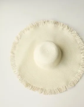 Tamara Wide Brim Straw Hat (Sand)