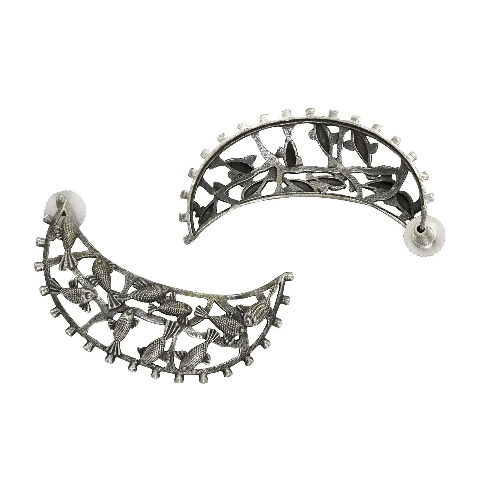 Teejh Vasudha Silver Oxidised Earrings