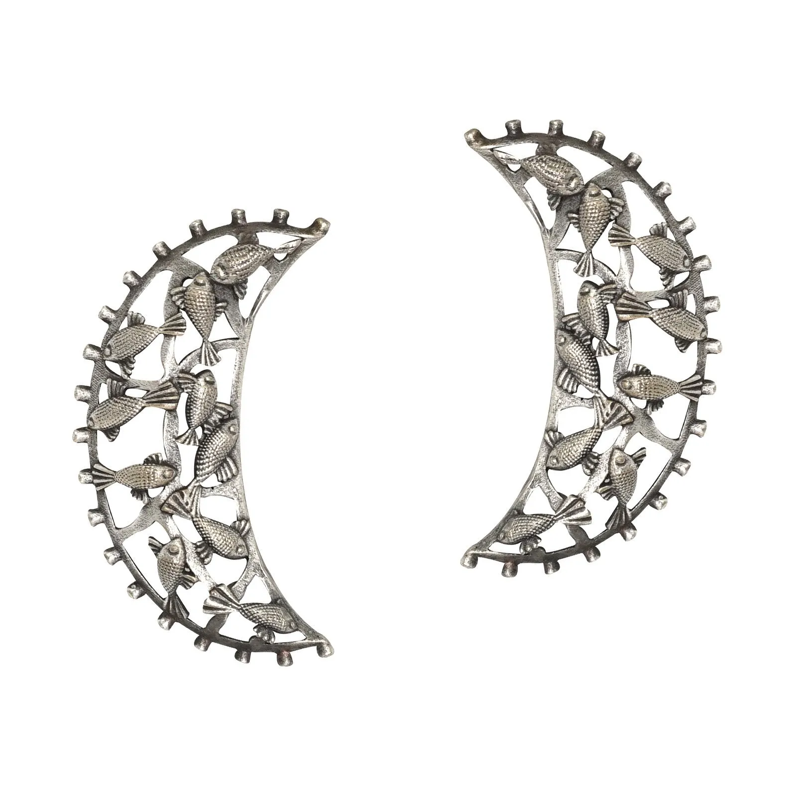 Teejh Vasudha Silver Oxidised Earrings