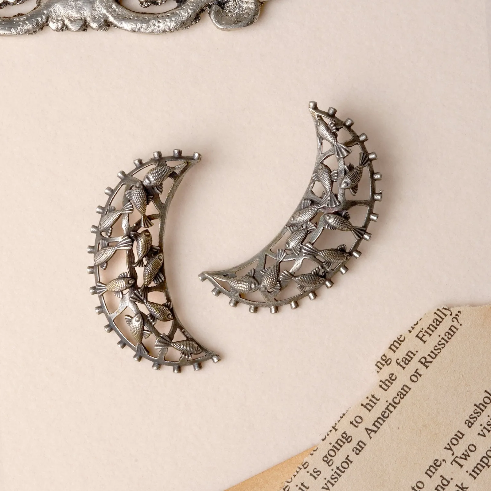 Teejh Vasudha Silver Oxidised Earrings