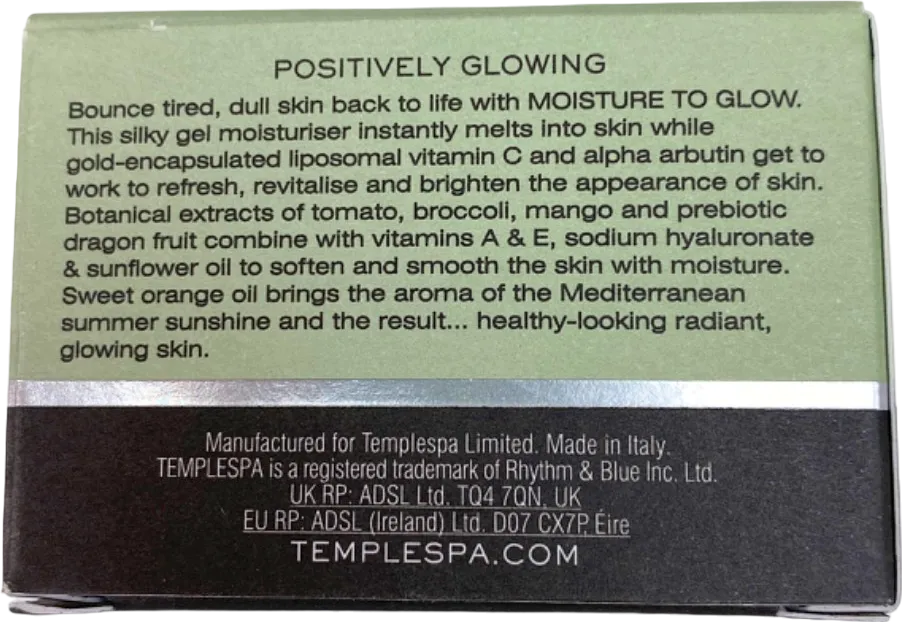 Templespa Moisture to Glow Radiance Moisturiser 50 ml