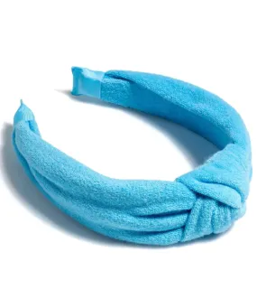 Terry Knotted Headband - Turquoise