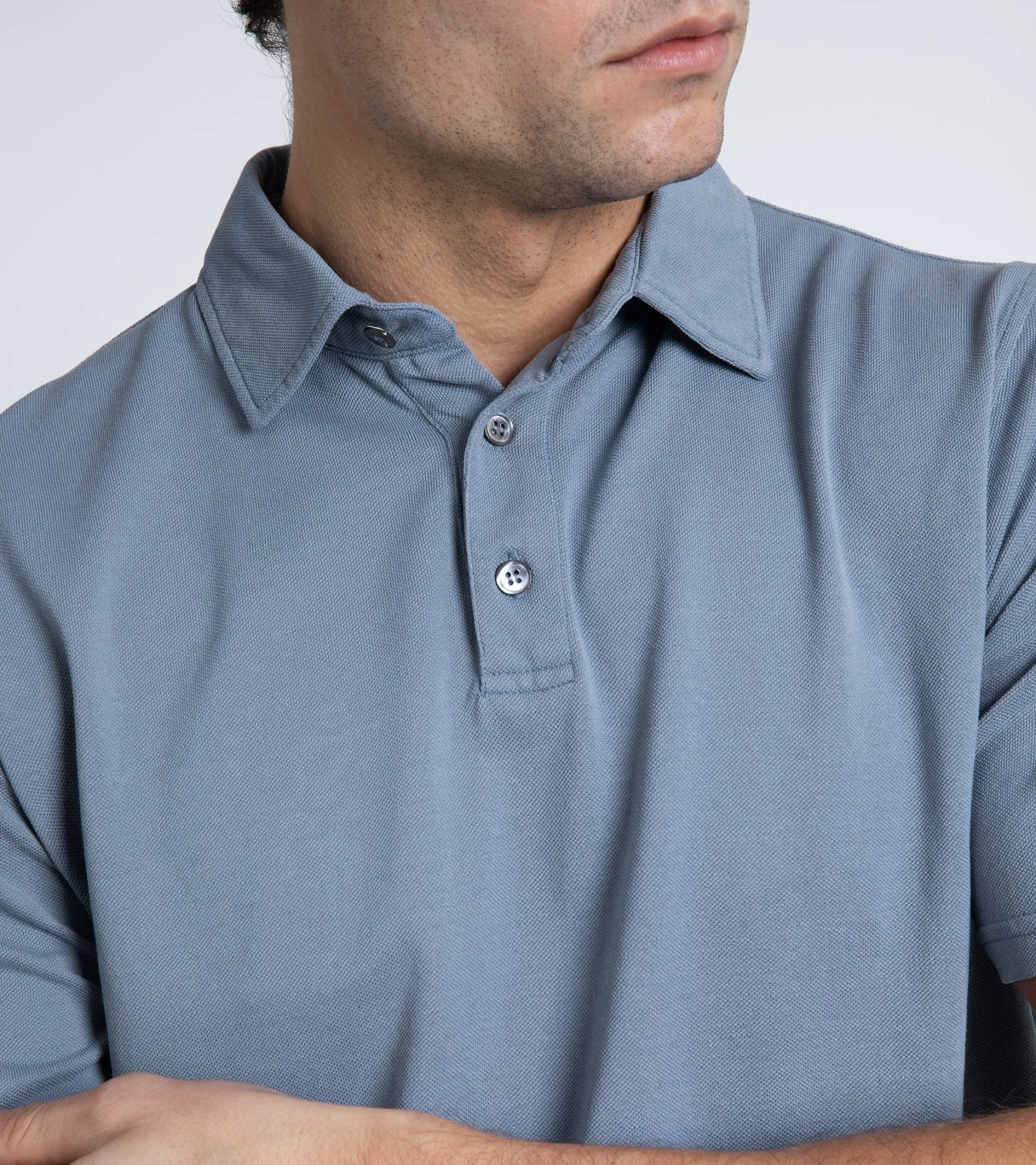 Trunk Moxon Short Sleeve Polo Shirt: Shadow Blue