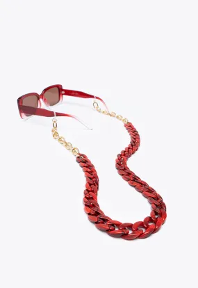 Two-Tone Smokey Clear Lanyard Acrylic Eyeglasses Holder