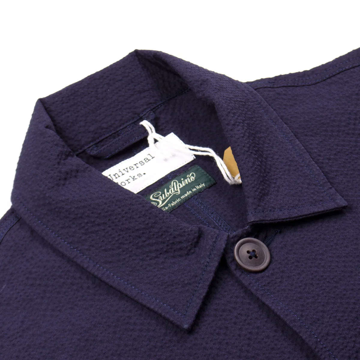 Universal Works - Bakers Jacket Seersucker - Navy