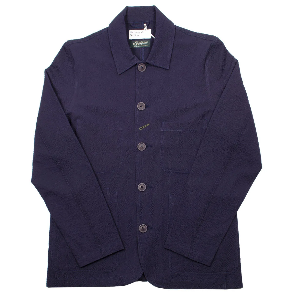 Universal Works - Bakers Jacket Seersucker - Navy