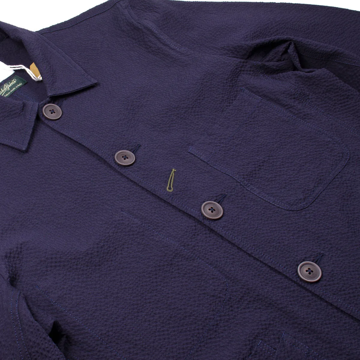 Universal Works - Bakers Jacket Seersucker - Navy