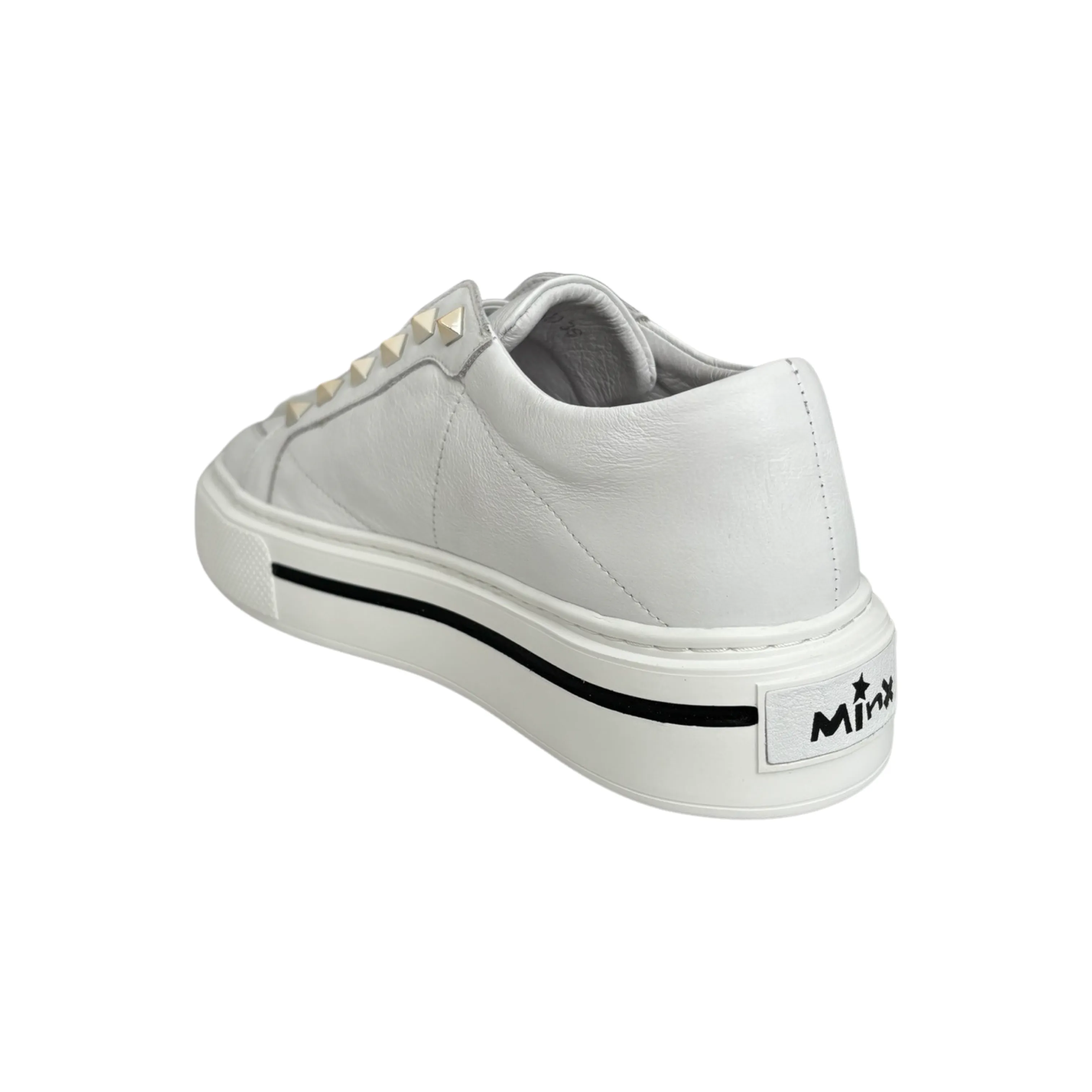 Vino White/Metallic Stud Sneaker